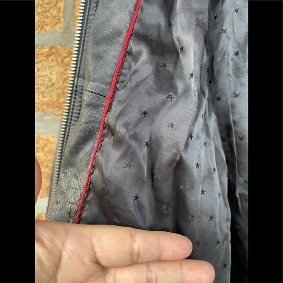 Marc Jacob's supple leather hooded jacket large - Picture 10 of 14